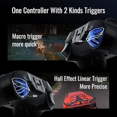 FLYDIGI Vader 4 Pro PC Controller Force Adjustment Lever Joystick, Hall & Micro Triggers, 1000Hz Report Rate, 4-Motor Stereo Vibration, 800mAh, Multi-Platform for PC/NS/Android/TV (No Xbox/PS) - Image 3