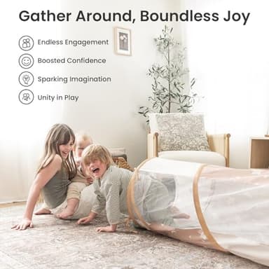 Tiny Land Tunnel Toys for Toddlers, 69" x 18" Baby Tunnel Crawl Indoor, Play Tunnel for Kids to Crawl Through, Pop Up Dog Tunnel, Baby Outdoor Toys - Image 6