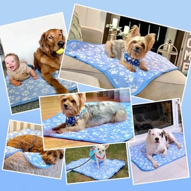Rywell Upgrade Self-Cooling Mat for Dogs Extra Large, 44'' x 32'' - Endothermic Color Changing Arc-Chill Cooling Fiber - Washable Non-Toxic Summer Pet Outdoor Bed, Non-Slip&Foldable - Image 8