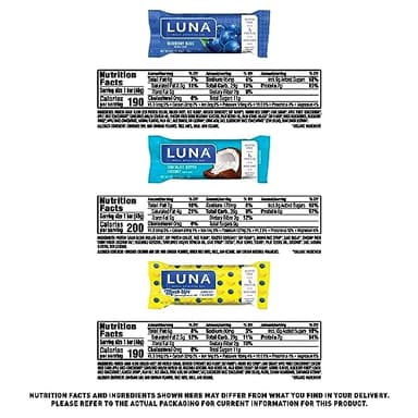 LUNA Bar - Variety Pack - 6 Flavors - Snack Bars - Non-GMO - Gluten-Free Protein Bars - Made with Organic Oats (12 Pack) - Image 5