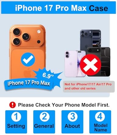 BXYJY for iPhone 17 Pro Max Phone Case Wallet, Card Holder (4-5 Cards), Slide Camera Cover, Military Grade Protection, Rugged Hard Women Girly Men Protective Case for iPhone17 Pro Max 6.9", Orange - Image 2