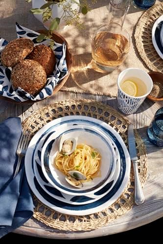 Lenox 895324 Blue Bay Melamine 20-Piece Dinnerware Set, Lightweight Melamine Material - Image 6