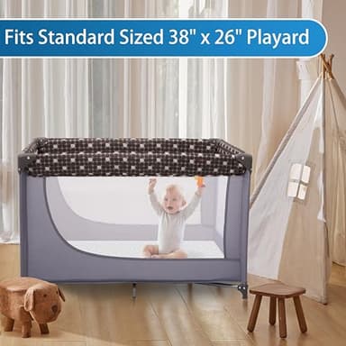 Criblike Waterproof Pack and Play Mattress, 38"x 26" Playard Mattress Pack N Play Mattresses Topper with Washable Cover & Carry Bag, Baby Essentials Items - Image 3