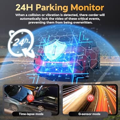 Csyibeielec Dash Cam Front and Rear - 4K HD Dual Dash Camera for Cars, Built-in 5G WiFi GPS, 64GB Card, Dashcam with 3.2" IPS Screen, UHD Night Vision, HDR, App Control, 24H Parking Monitor - Image 6
