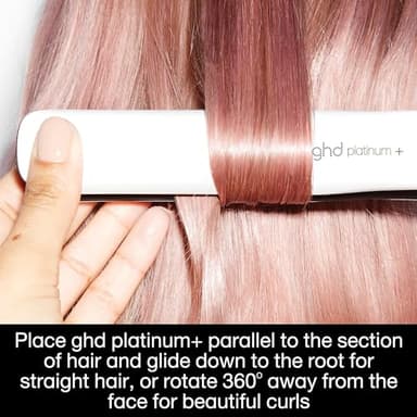 ghd Platinum+ Styler - 1” Smart Flat Iron Hair Straightener - Professional Ceramic Styling Tool with Predictive Heat Control and Automatic Shut-Off - More Shine and More Color Protection - White - Image 5