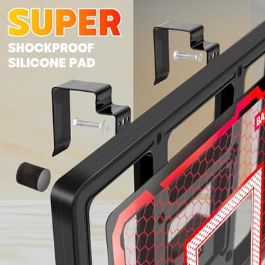 Indoor Basketball Hoop Pro, Mini Basketball Hoop Over The Door with LED Light/Scoreboard/4 Balls- Upgraded Anti-Impact Backboard, Basketball Toys Gifts for 6 7 8 9 10 11 12 Year Old Boys - Image 6
