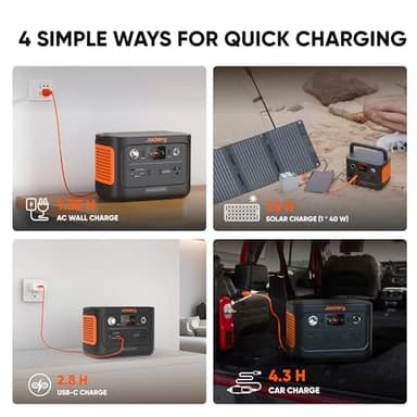Jackery Explorer 300 Plus Portable Power Station, 288Wh Backup LiFePO4 Battery, 300W AC Outlet, 3.75 KG Solar Generator for RV, Outdoors, Camping, Traveling, and Emergencies (Solar Panel Optional) - Image 4