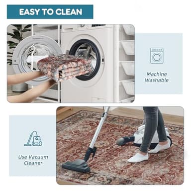 Dripex Tribal Washable Runner Rug-2x5 Non-Slip Non-Shedding Runners for Hallways Stain Resistant Kitchen Mat Laundry Entryway Carpet Runner for Doorway Entrance Bedroom Living Room Decor - Image 5