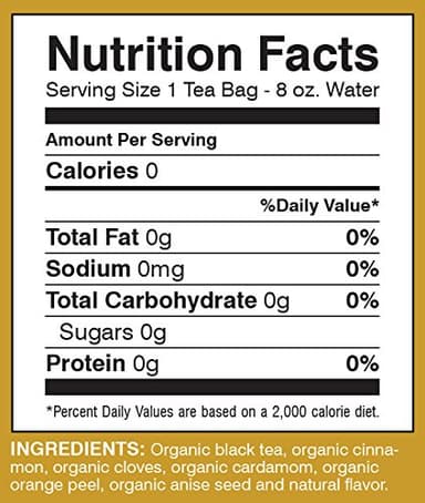 Davidson's Organics, Mandarin Chai w/Anise, 25-count Tea Bags, Pack of 6 - Image 4