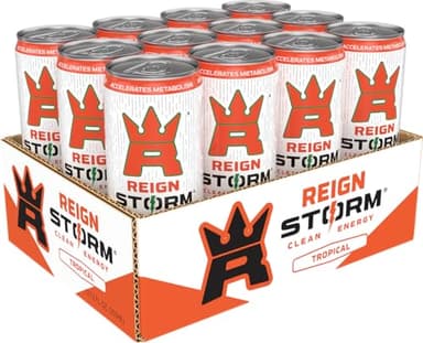REIGN Storm, Tropical, Fitness & Wellness Energy Drink, 12 Fl Oz (Pack of 12) - Image 2
