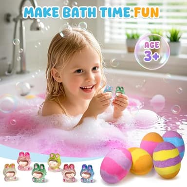 Qivatex Bath Bombs with Toys Inside, Natural & Organic Kids Bath Bombs, Bubble Bath Kids, Perfect Birthday Gifts Set for Kid Boys and Girls Ages 3+ - Image 2