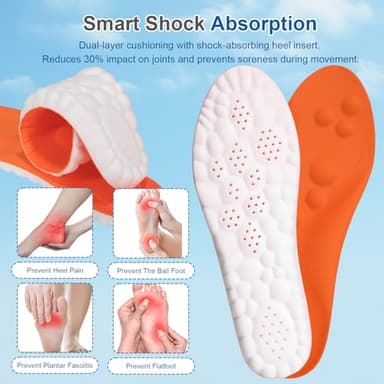 Steppers Insoles for Men Women Adjustable Size 4D Memory Foam Cloud Soles Arch Support Improved Posture (for Men 6.5-11) - Image 5