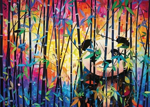 Wonder Forge Peekaboo Panda 1000 Piece Jigsaw Puzzle for Adults | Unique, Perfectly-Fitting Pieces | Fun, Vibrant Imagery | Amazon Exclusive - Image 1