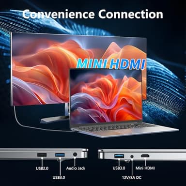 NAIKLULU 16 Inch Laptop Computer,16GB RAM 512GB SSD,12th Gen Alder Lake N95 4C/4T Processor(up to 3.4Ghz),UHD Graphics,16” FHD 1920 * 1200 Display,WiFi 5,BT4.2,Backlit Keyboard,Fingerprint Unlock - Image 4
