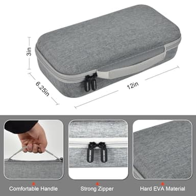 Wireless Microphone Case for JBL Wireless Two Microphone System for JBL Partybox DIY - Sized Mic Case Fits from 8.25-10.5In Handheld Dual Mic, Recivers, Audio Cable, Power Cord-Grey(Box Only) - Image 5