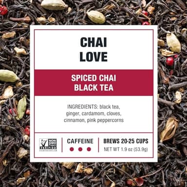 Tiesta Tea - Chai Love, Loose Leaf, Spiced Chai Black Tea, Premium Blend, High Caffeinated Black, Make Hot or Iced Brews Up to 25 Cups, 1.9 Ounce Resealable Pouch - Image 3