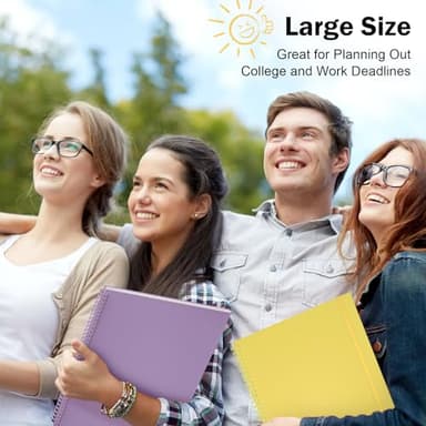 Planner Undated, Asten Daily Planner Agenda with To Do List, Hourly Planner for Women and Men, Spiral Appointment Book Planner Notebook with Elastic Closure, Day Planner for ADHD 8.5" x 11" (Purple) - Image 6