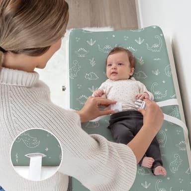 BROLEX Changing Pad Covers for Baby: Boy Girls Ultra Stretchy Soft 2 Pack, Cute Dinosaurs - Image 2