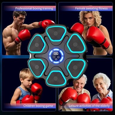 Music Boxing Machine with Bluetooth&LED Display, 9 Speeds & 11 Models, Interactive Wall-Mounted Music Punching Machine for Adults&Kids,Boxing Machine Suitable for Indoor Workouts,Home,Gym - Image 7
