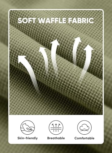 JMIERR Mens Sweat Shorts Summer Fashion Casual Elastic Waist Drawstring Waffle Sports Training Shorts with Pockets 5 Inch Inseam, 3XL, Green - Image 6