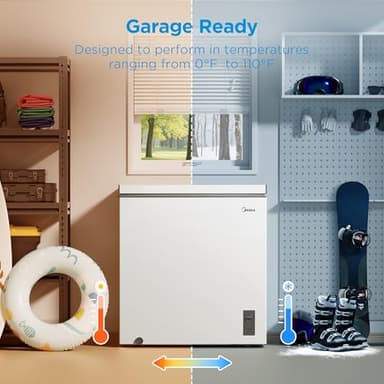 Midea MERC07C4BAWW 7.0 Cubic Feet Chest Freezer Cu.ft-Convertible, White - Image 5