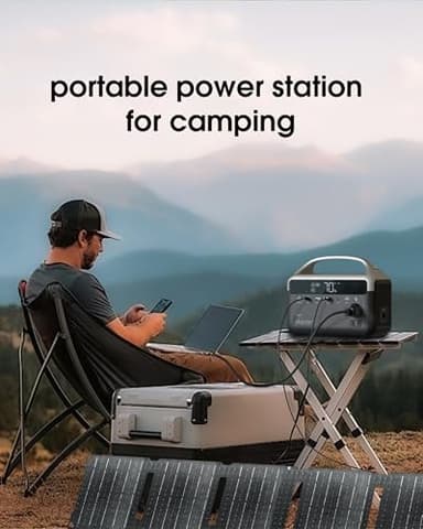 Portable Power Station 300W (600W Surge), 192Wh (60,000mAh) Solar Generator, LiFeP04 Battery with AC & DC Outlets, Power Bank Station for Outdoor Camping, Traveling, Home & Emergency (Solar Optional) - Image 4