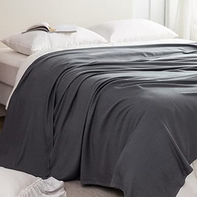 AmyHomie Cooling Blanket, 100% Rayon Derived from Bamboo, Cool Summer Blanket for Hot Sleepers, Soft Comfy Lightweight Blankets for All Seasons(Dark Gray, 79×91in) - Image 7