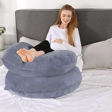 Chilling Home Pregnancy Pillows, C Shaped Full Body Pillow Maternity Pillow for Women 55 inch, Pregnancy Pillows for Sleeping Pregnant Must Have with Removable Cover - Image 7