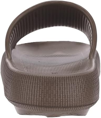 BRONAX Slides for Women and Men Pillow Slippers House Home Summer Garden Spa Bathroom Sandals Comfy Cushioned Thick Sole 40-41 Chocolate - Image 5