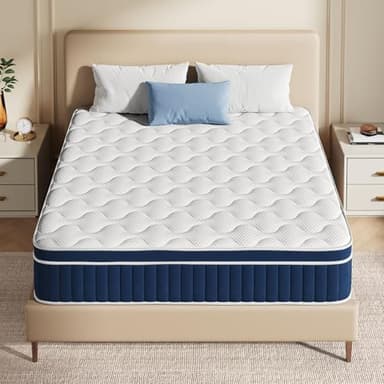 Rolanstar Full Size Mattress, 10 Inch Foam Hybrid Mattress with Independent Spring, Medium Firm Mattresses in a Box, Breathable and Pressure Relief, CertiPUR-US - Image 7
