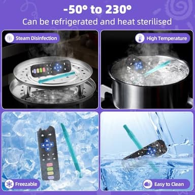 Teething Toys for Babies 0-6 6-12 12-18 Months Bpa Free Teething Sticks and Remote Teether for Babies Baby Sensory Chew Toys for Infants 0-18 Months - Image 5