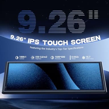 krunia 9.26" Wireless Portable Car Play Screen for Apple CarPlay & Android Auto, OTA Updates, Backup Camera, Mirror Link, 5.0 Bluetooth, Voice Control, GPS Navigation, FM - Image 4