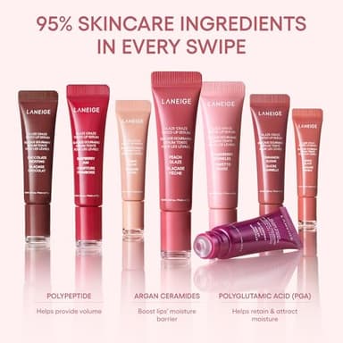 LANEIGE Glaze Craze Tinted Lip Serum, Strawberry Sprinkles: Hydrating Serum for Glossy,Nourished Lips with Plumping Polypeptides,0.42 oz - Image 5