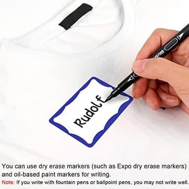 390Pcs Name Tags, 3in x 2in Name Tag Stickers, Name Tags Sticker for School Office Home(White with Blue Border) - Image 5