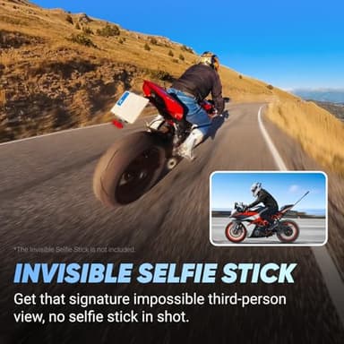 Insta360 X4 Motorcycle Handlebar Bundle - Waterproof 8K 360 Action Camera, 4K Wide-Angle Video, Invisible Selfie Stick Effect, Removable Lens Guards, 135 Min Battery Life, AI Editing, Stabilization - Image 5