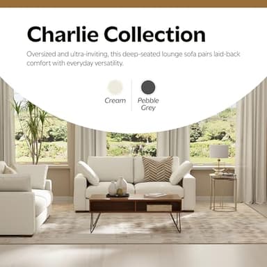 SIMPLIHOME Charlie Sofa in 100% Recycled Polyester Tightly Woven Performance Fabric, Cream, 78-inches Wide, Handcrafted Contemporary Style Loveseat Sofa or Couch for Living Room - Image 18
