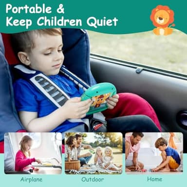 Fullware Rotating Puzzle for Kids 3 4 5 6 7 8 Year Old, 4 Puzzles in 1, Toddlers Travel, Car, Airplane, Road Trip Activities, Fine Motor Skills, Fidget, Gift for Boys & Girls Ages 3+(Animals - Image 4