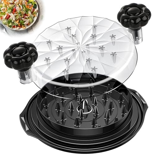 Chicken Shredder Tool Twist Large - 10'' Pro Meat Shredders for Chicken Breast,Visible Kitchen Gadgets Grinder Machine with Brush,Strong Anti-Slip Strip,Ergonomic Handle,BPA Free (Black) - Image 1