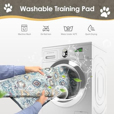SCLOSE Washable Pee Pads for Dogs 2 Pack, 36" x 24" Reusable Puppy Pads Waterproof, Super Absorbent Dog Rugs, Leakproof, Dog Crate Pad, Playpen Mat, Whelping Pads, Vintage - Image 6