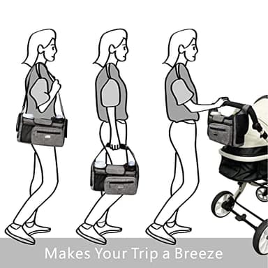 TOPDesign Universal Baby Stroller Organizer, Stroller Caddy with Heightened Insulated Cup Holders & Non-Slip Secure Hooks Accessories, Fits Most Strollers, Machine Washable (Checkerboard) - Image 7