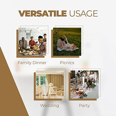 Decorelia Waterproof Faux Linen Farmhouse Round Table Cloth for Indoor/Outdoor, Decorative Rustic Fabric Tablecloth Cover for Party Picnic Dining & Kitchen Table (60 Inch, Round (2-4 Seats), Natural) - Image 6