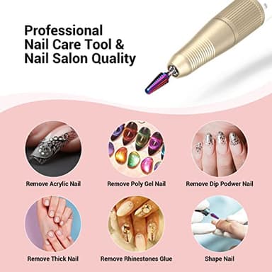 MelodySusie Professional Tornado Nail Drill Bits, 3/32'' Carbide Tungsten Multi-function Bits, Suitable for Manicure Pedicure Cuticle Gel Polishing, Salon Bits, Purple, Series Bit-X, 3XC - Image 7
