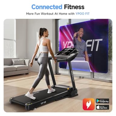 Treadmills for Home with Incline, Auto Foldable Running Treadmills, 8.0 MPH Walking Pad Treadmill with Bluetooth, 300 lbs Weight Capacity Quiet - Image 7