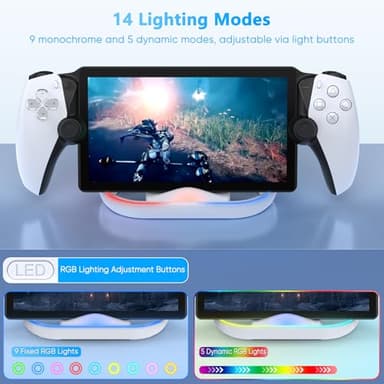 FASTSNAIL Charging Stand for PS Portal Compatible with Hard/Soft Cover, RGB Charge Station for TPU/EVA/Silicone Protective Case When Charging, Charge Holder for PlayStation 5 Portal (White) - Image 4