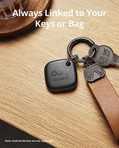 eufy Security by Anker SmartTrack Link (Black, 2-Pack), Android not Supported, Works with Apple Find My (iOS only), Key Finder, Bluetooth Tracker for Earbuds and Luggage, Phone Finder, Water Resistant - Image 4