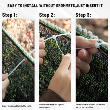 SUNNY GUARD 40% 8x10ft Shade Cloth for Garden, Mesh Tarp, Sunblock Plants Cover for Vegetables, Greenhouse, Raised Bed,Pets,Chicken Coop, Black - Image 7