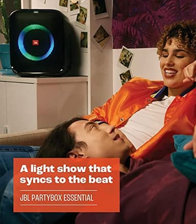 JBL Partybox Encore Essential: 100W Sound, Built-in Dynamic Light Show, and Splash Proof Design, Black - Image 5