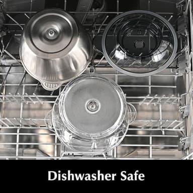 Kitchen in the box Food Processor, Electric Meat Grinder & Food Chopper with 400W Powerful Veggie Chopper-2 Bowls（8 Cup+8 Cup） & 2 Bi-Level Blades for Meat/Fish/Vegetable/Baby Food（Sliver Button） - Image 7