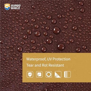 GUARD SHIELD Brown/Green Tarp 12x20 Feet Medium Duty Outdoor Waterproof Multi Purpose Poly Tarps Cover 7mil - Image 3