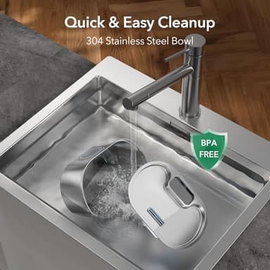 Cat Water Fountain Stainless Steel 108oz/3.2L:Battery Operated Wireless Cat Fountains for Drinking Indoor, Automatic Pet Water Dispenser with Ultra Quiet Pump,Multi-Filtration,Easy Clean BPA-Free - Image 7